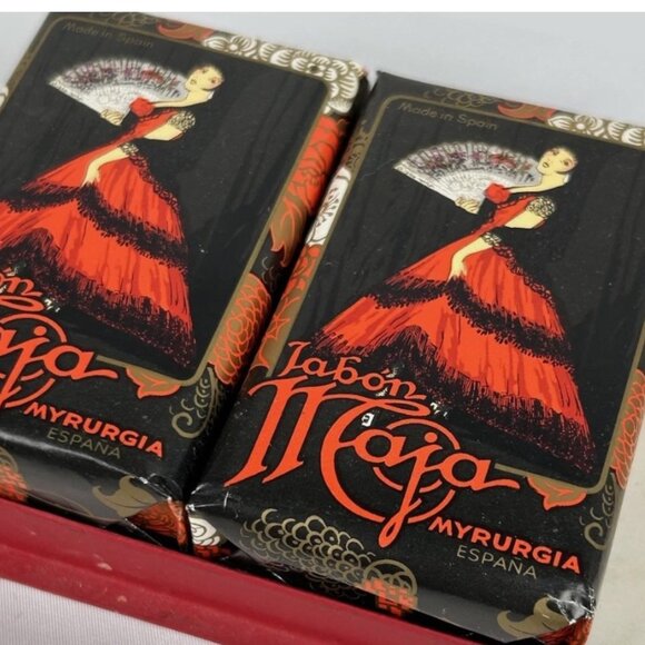 Vtg Jabon Maja Myrurgia Bar Soap 3 Oz Bars Mini Set Original Formula Savon - Picture 2 of 5